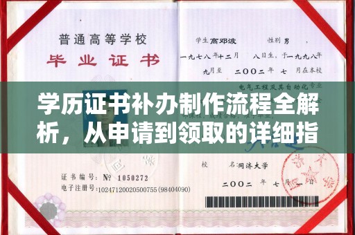 港口学历证书补办制作流程全解析，从申请到领取的详细指南